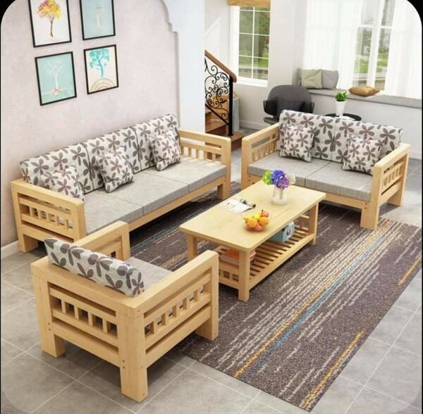 Ensemble de salon en bois moderne