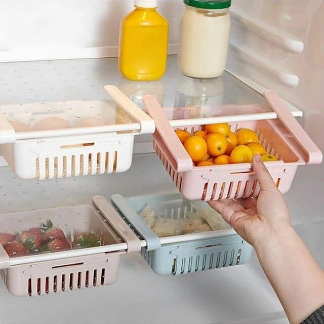 Adjustable Fridge Storage Basket,