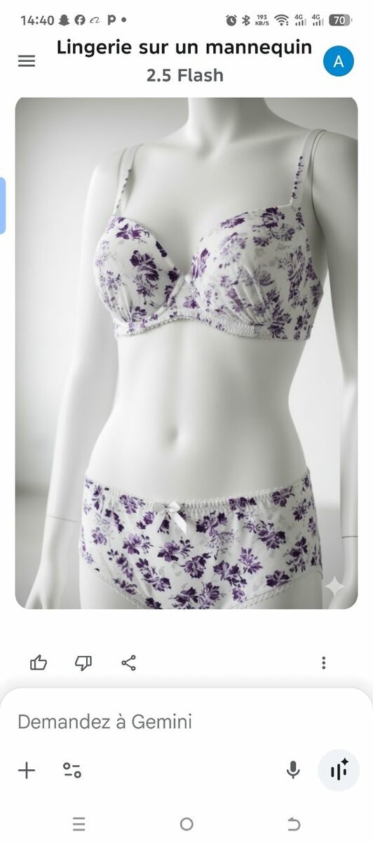 Ensemble lingerie féminine