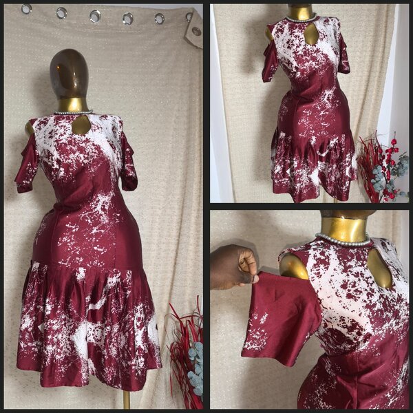 Robe élégante en pagne et tiss