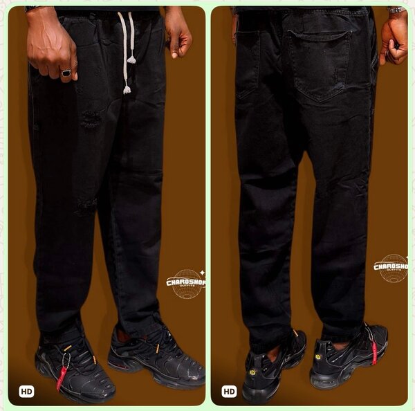 Pantalon jogger noir décontracté