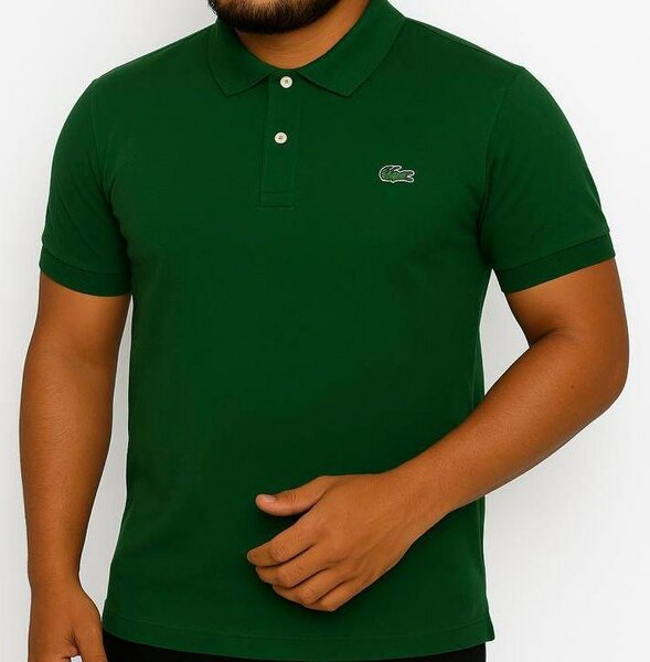 Polo en coton vert classique
