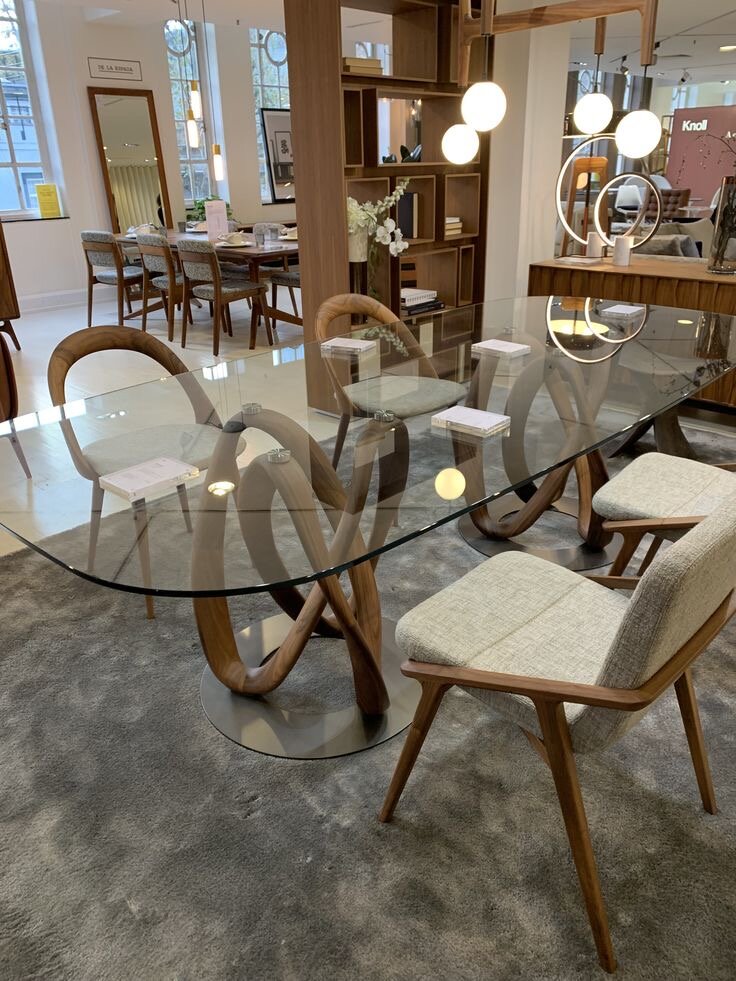 Table en verre moderne