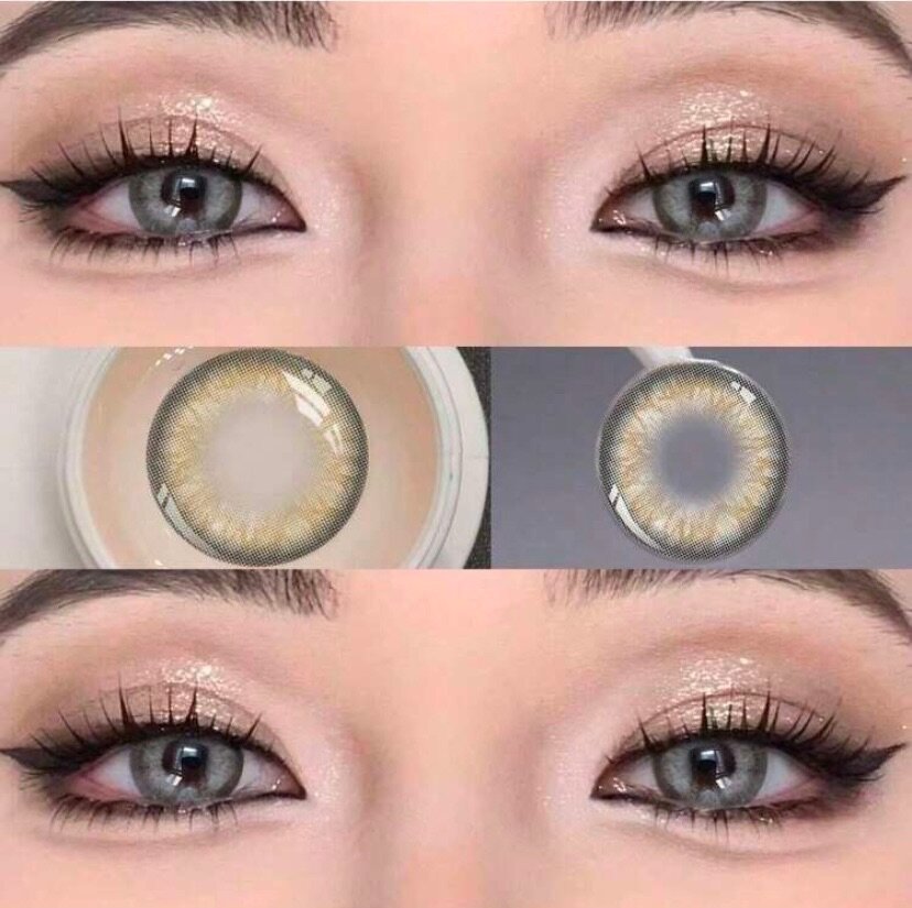 Lentille contact(marron gris)