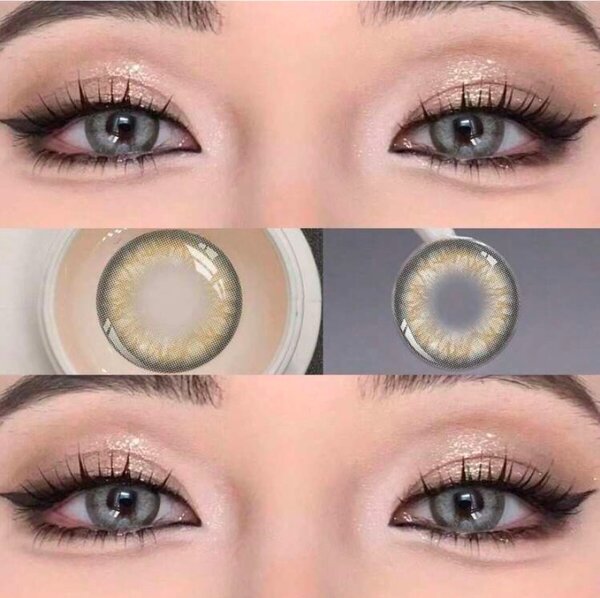 Lentille contact(marron gris)