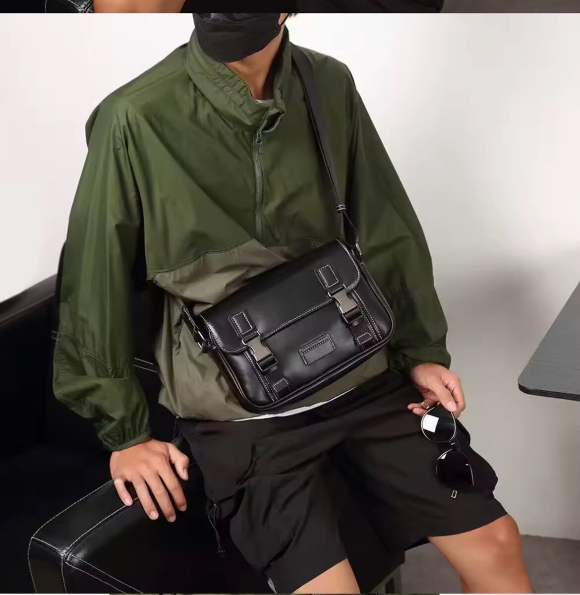 Sac bandoulière élégant unisexe