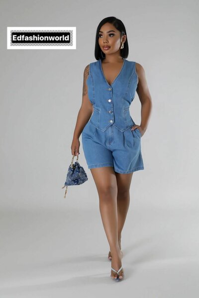 Tenue en Jean Sans Manches Élégante