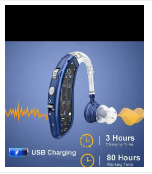 NEW Rechargeable Hearing Aid Digital BTE Hearing Aids Adjustable Tone Sound Amplifier Portable Deaf Elderly Hearing Aid