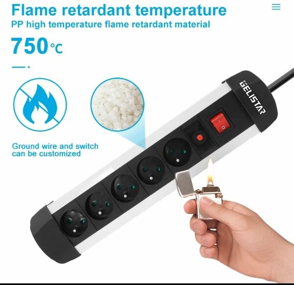 Multiprise isolée ignifuge