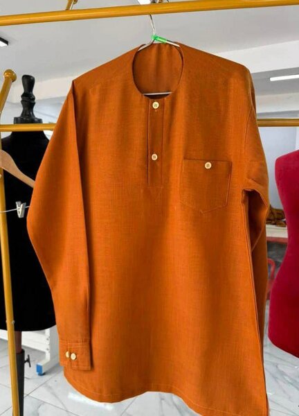 Chemise col mao homme élégante