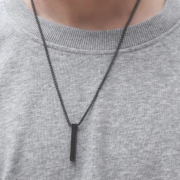 Black Bar Necklace