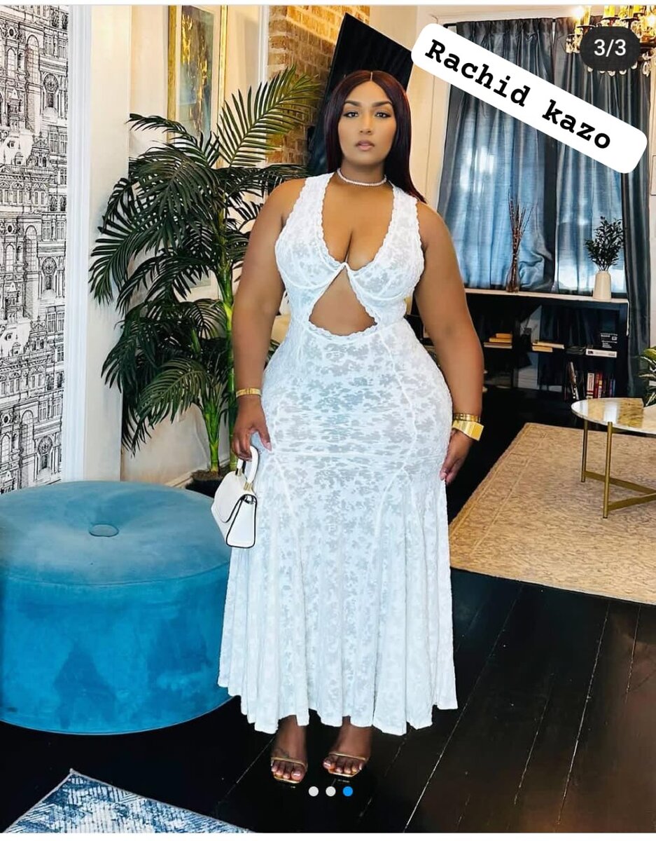 Robe longue évasée dentelle