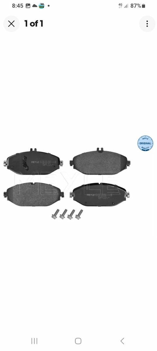 Benz c-class front brake pad