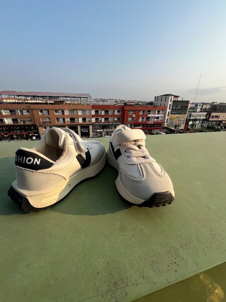 Baskets mode blanches unisexes