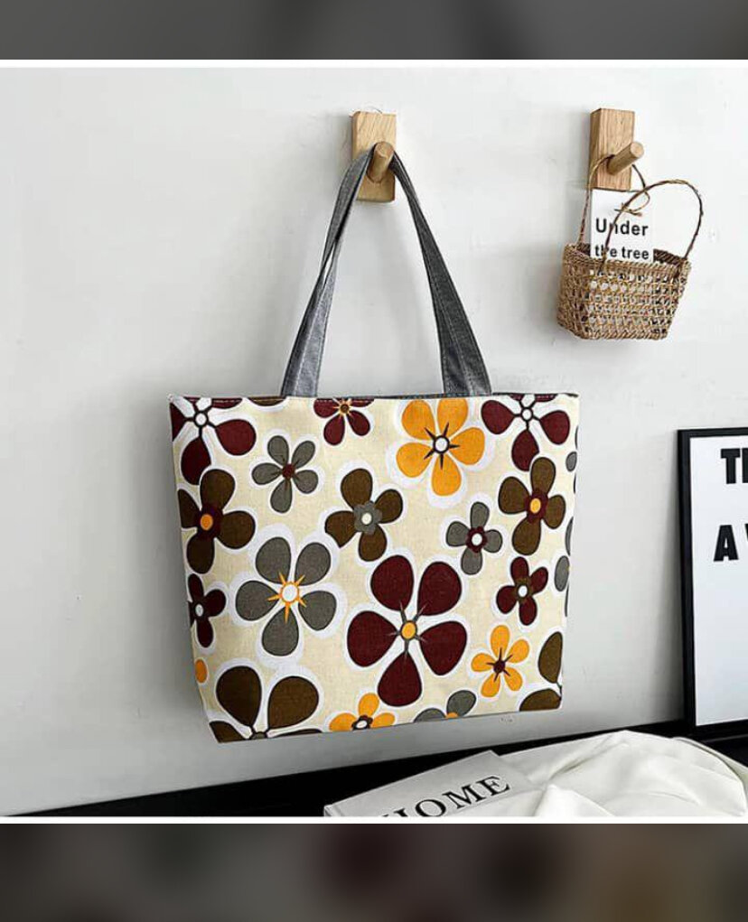 Tote bag motifs colorés - mode pratique