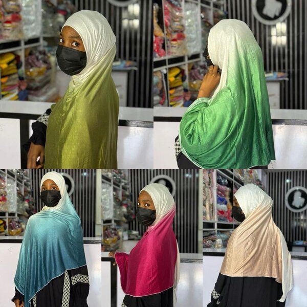 Hijab coloré en soie douce