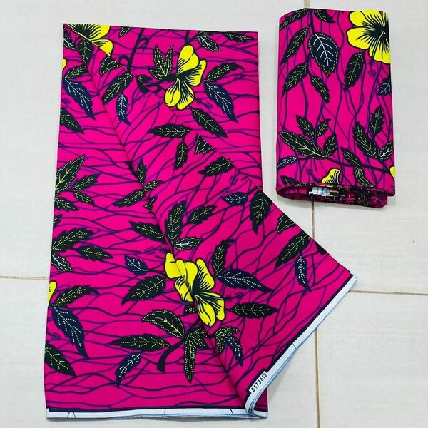 Tissu en wax africain coloré