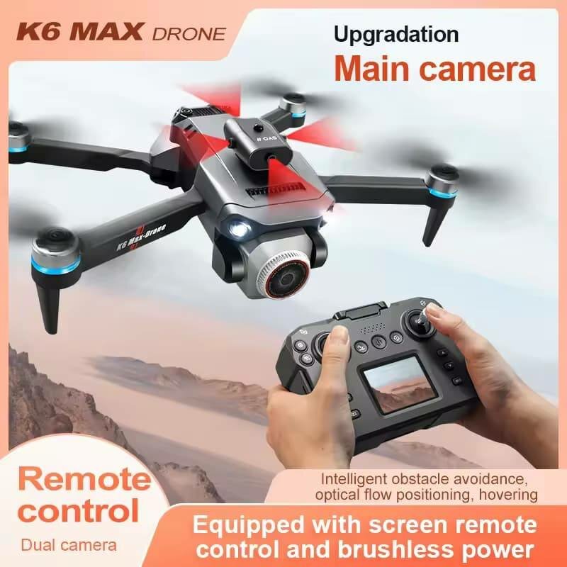 Drone K6 Max 4K HD avec Écran, Transmission en Temps Réel, C
