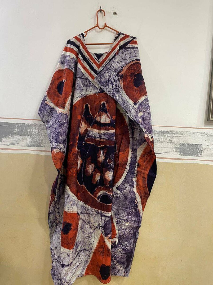 Caftan coloré en coton