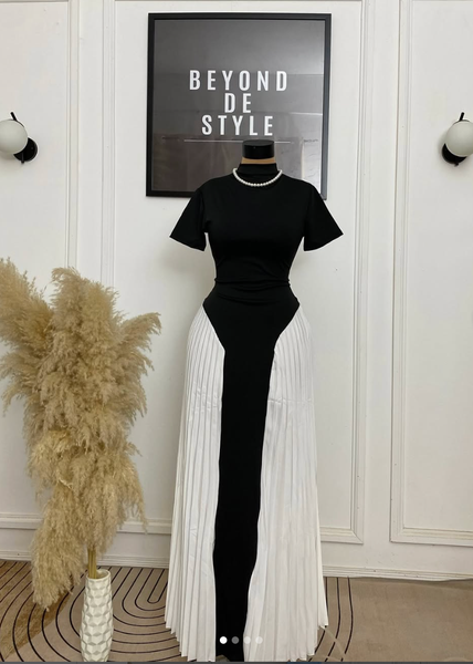 LOVER GIRL TWO TONED MIDI DRESS.