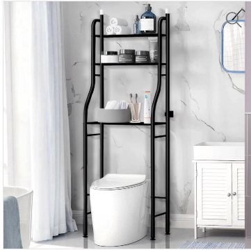 Multifunctional Bathroom 3 Tier Metal Storage Racks Shelf Space Saver Household Item Holder