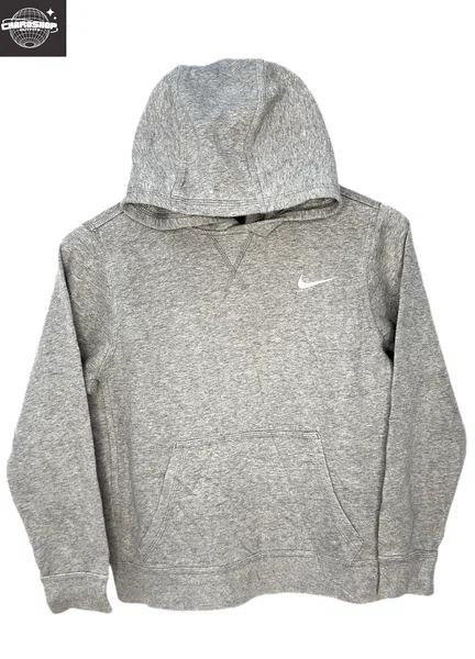 Sweat à Capuche en Coton Gris