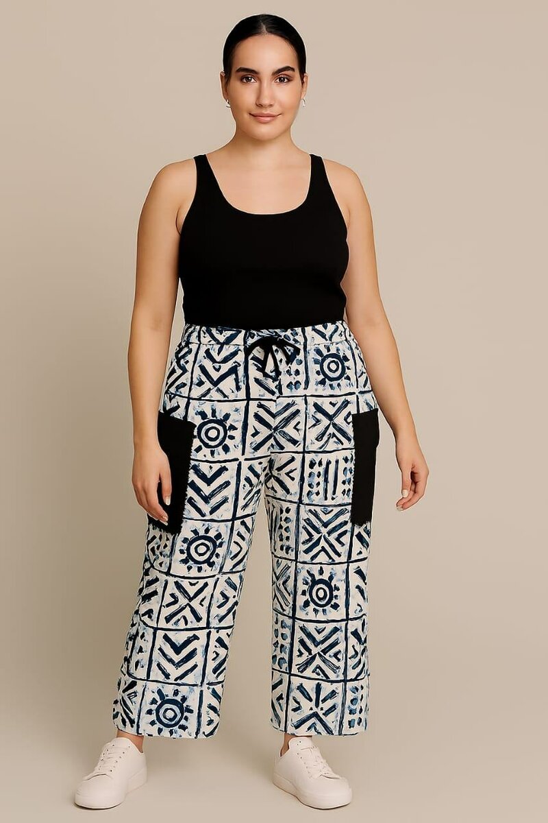 Pantalons larges imprimés femme