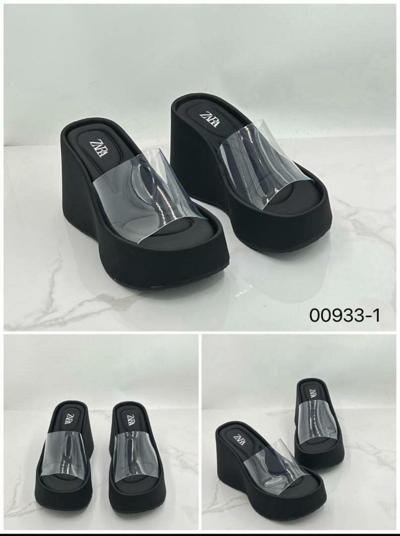 Sandales à plateforme transparentes