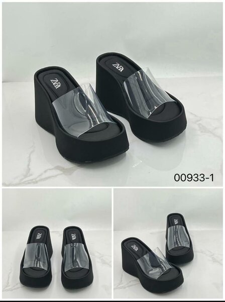 Sandales à plateforme transparentes