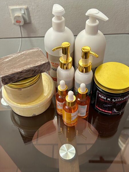 Body lightening cream and black charcoal scrub