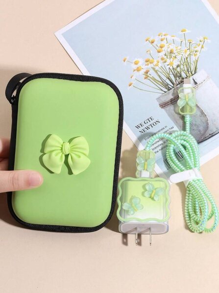 Chargeur et câble vert élégant