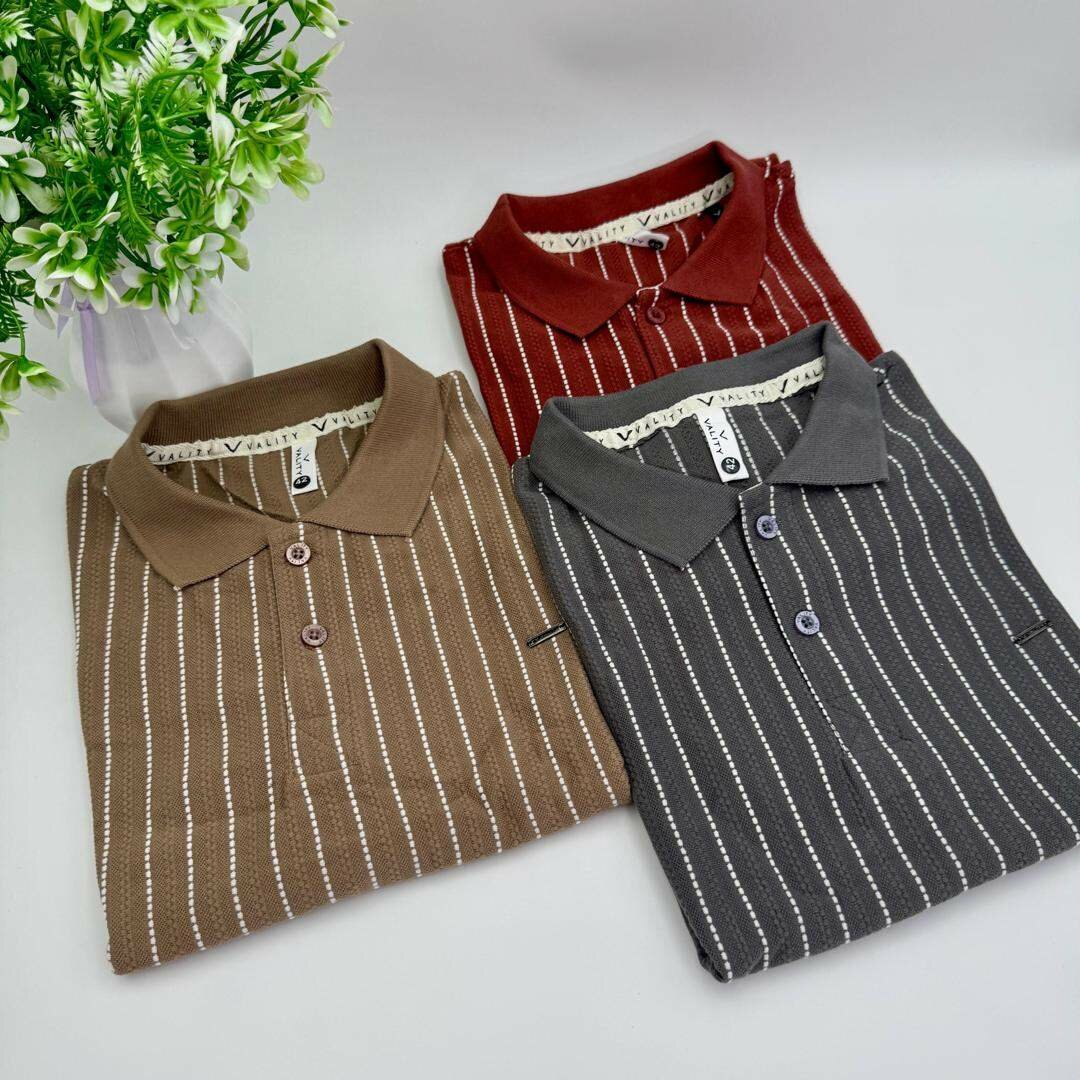 Polos casuals rayés homme