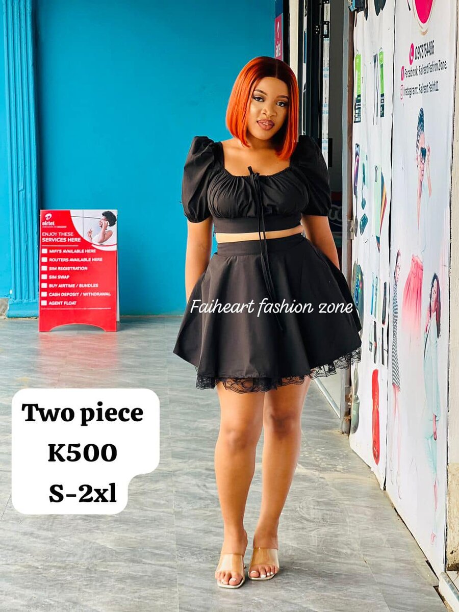 Set of beautiful women's clothing (top and bottom) black