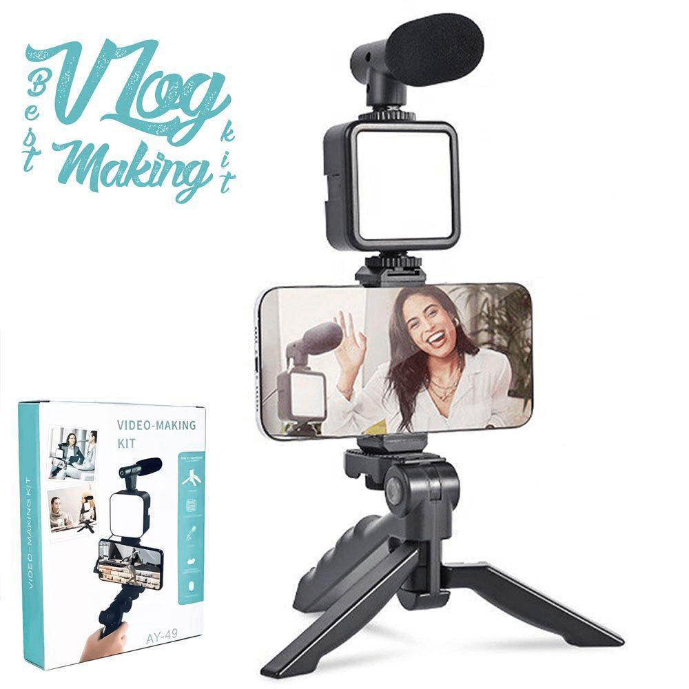 Video making/ vlogging camera stand with microphone ️