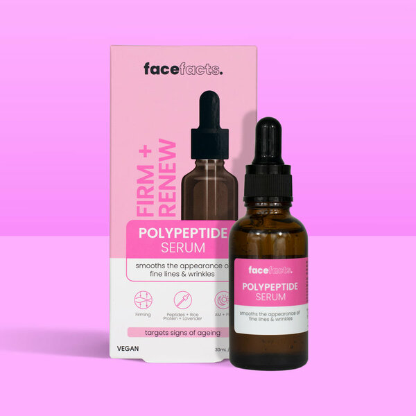 Face Facts Firm + renew Polypeptide facial serum