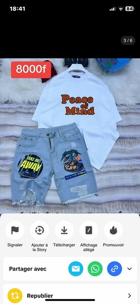 T-shirt et Short Détente Graphiques