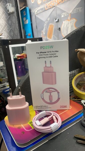 Chargeur USB 25W Rose iPhone