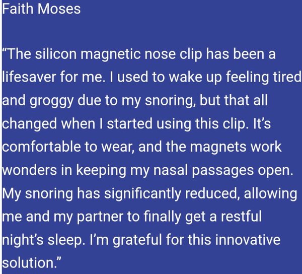 Anti-Snoring Silicone Magnetic Nose Clip