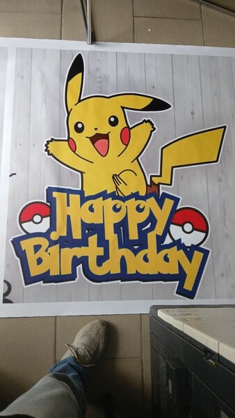 Poster "Joyeux Anniversaire Pikachu"