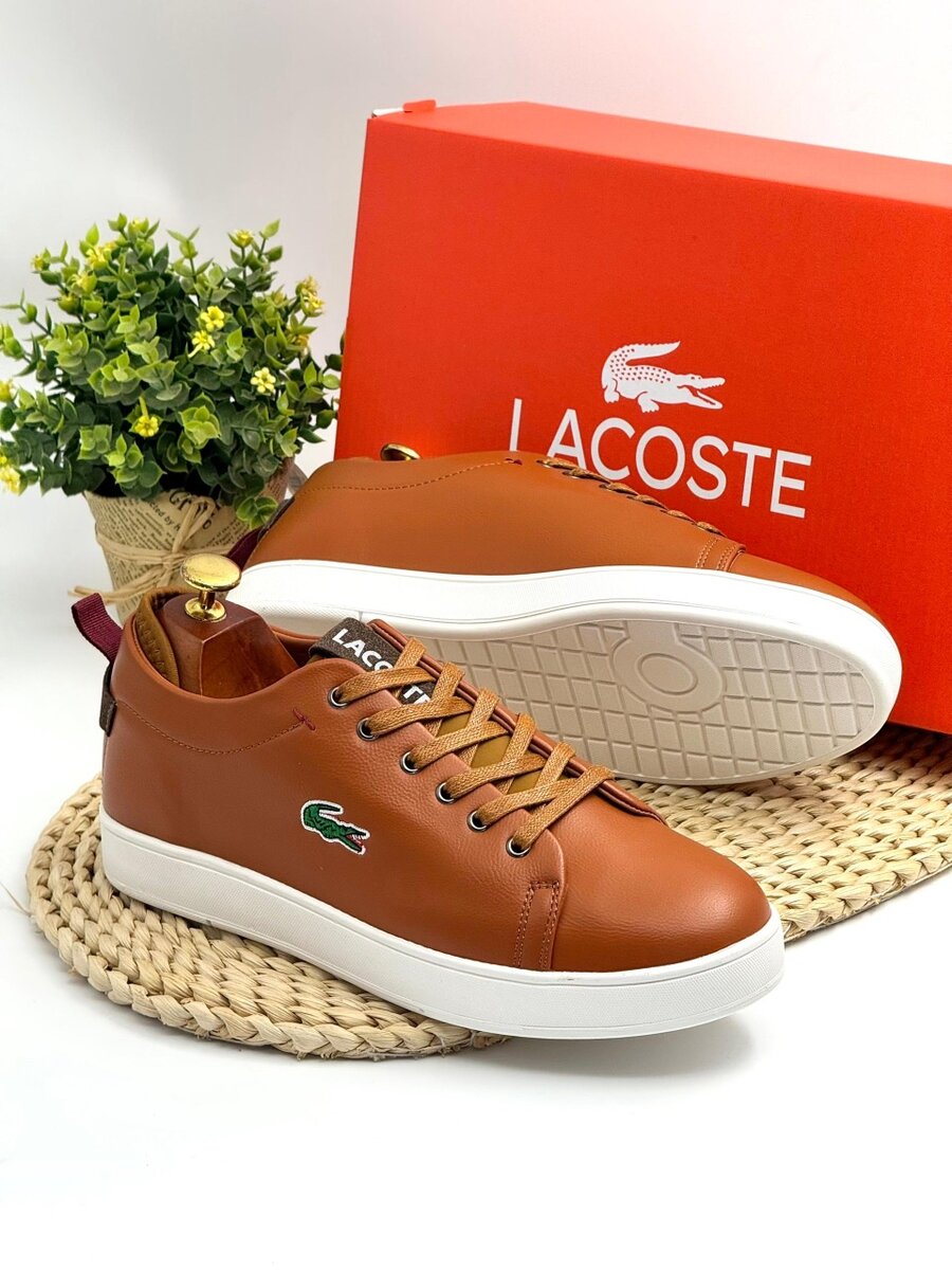 LACOSTE BROWN AND WHITE CLASSIC