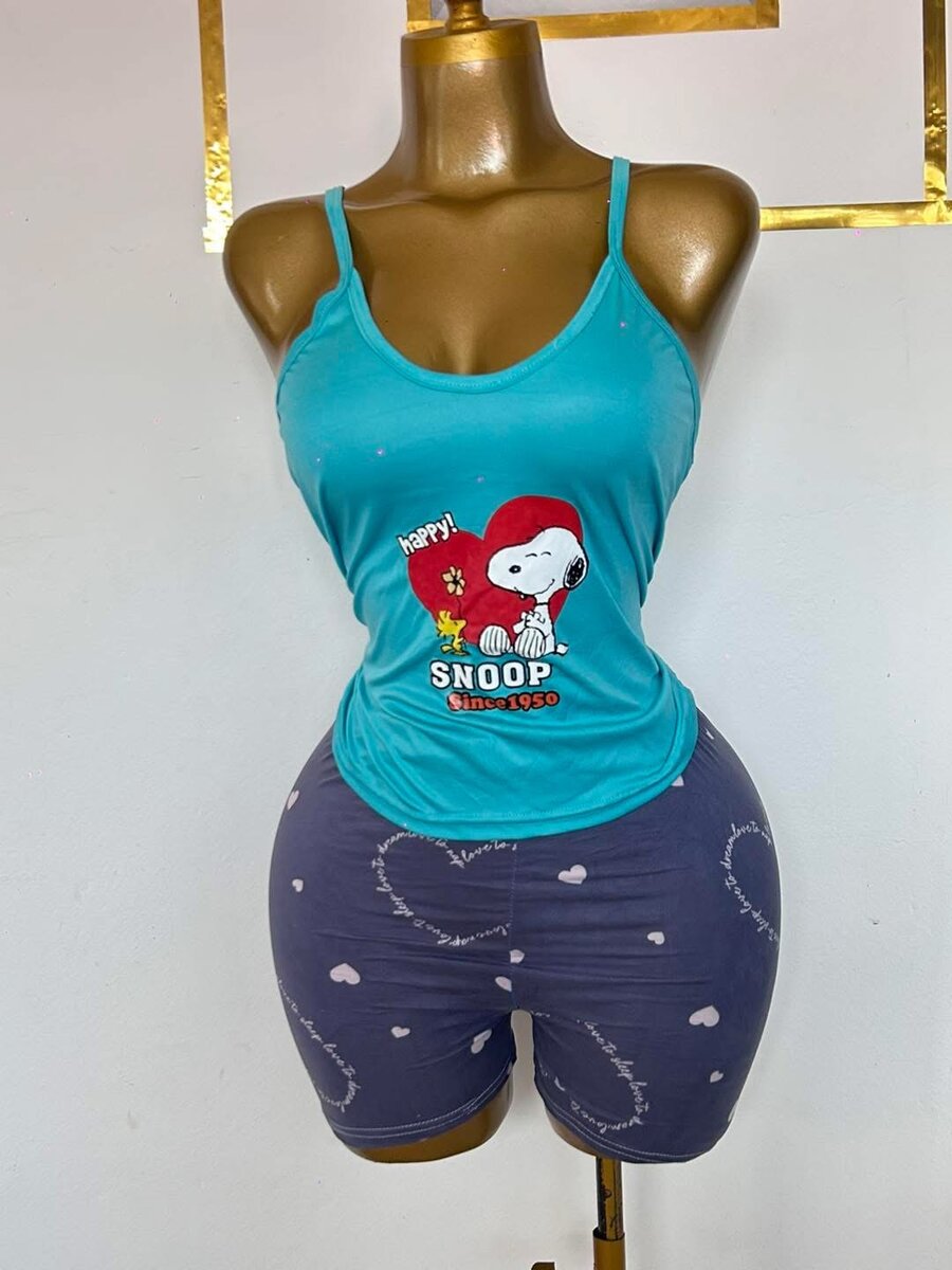 Pyjama court femme été