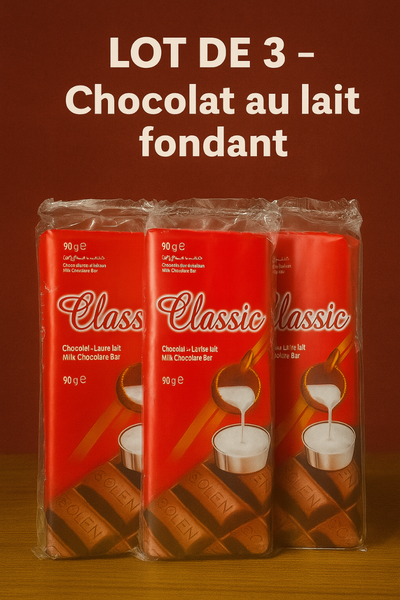 Lot de 3 Chocolats au Lait