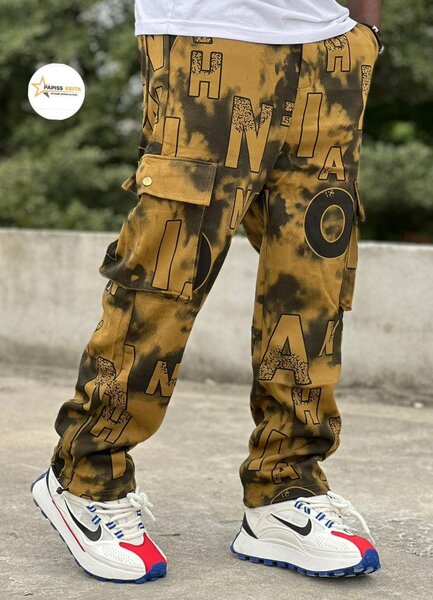 Pantalon cargo imprimé tendance