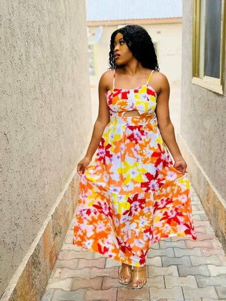 Women's sundress with floral print