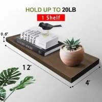 Wooden Creative Floating Shelves, 1 pc , Wall Decor for Bedroom, Kitchen, Bathroom or Office Space