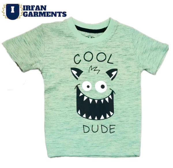 Summer Cotton Jersey Printed Round Neck T-shirt For Boys And Girls 