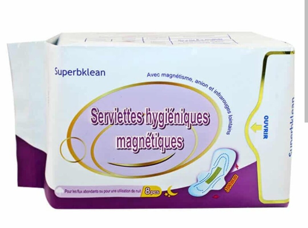 Serviettes hygiéniques magnétiques