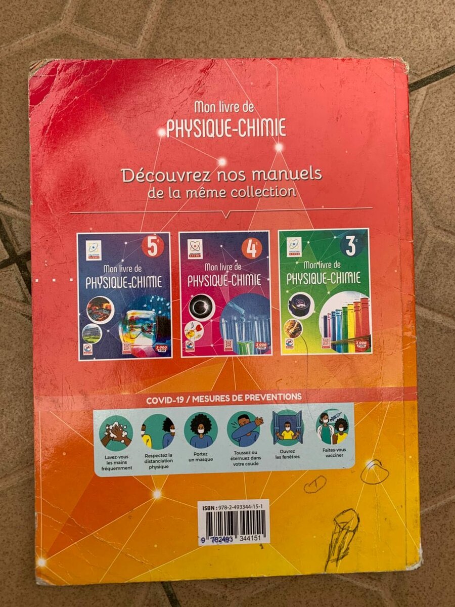 Livre de Physique-Chimie 6e