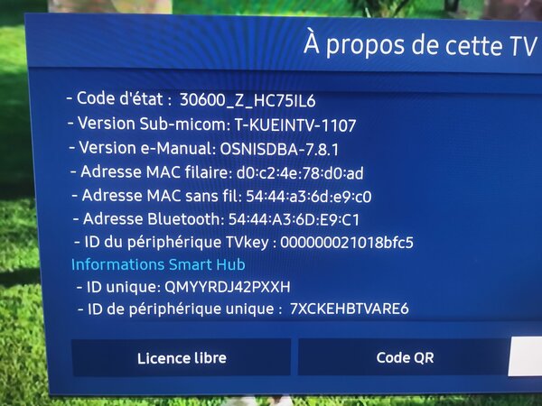 TV led Samsung 70 pouces/ Écran crystal /série 7 / 4k UHD