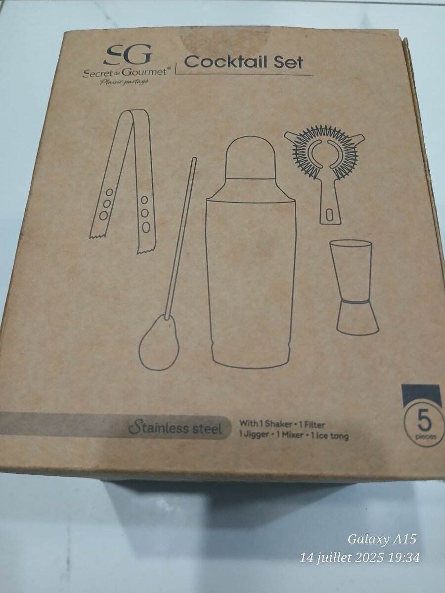 Set à Cocktails Inox 5 Pièces